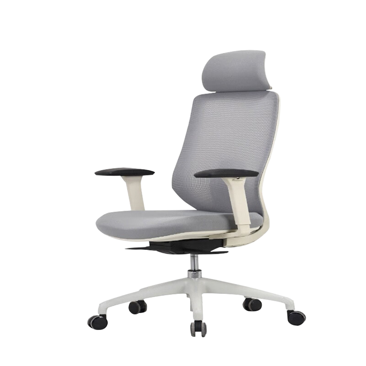 Minimalist Ergonomic Executive Chair with Headrest and Casters