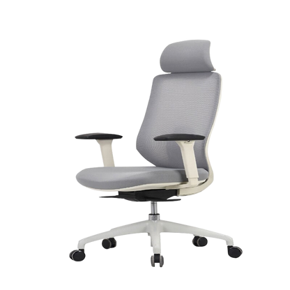 Minimalist Ergonomic Executive Chair with Headrest and Casters