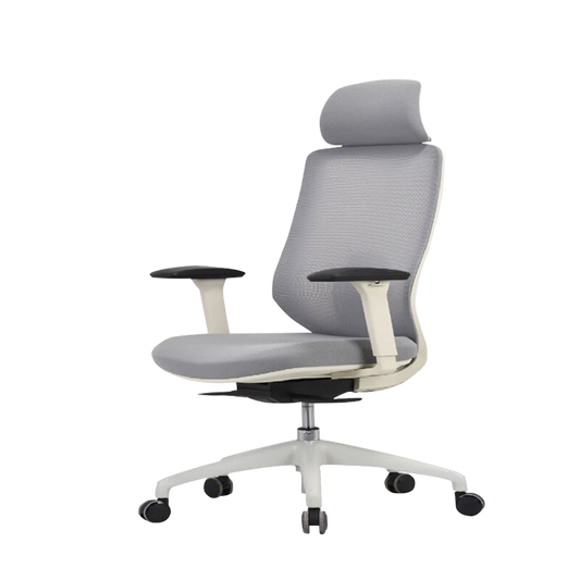 Minimalist Ergonomic Executive Chair with Headrest and Casters