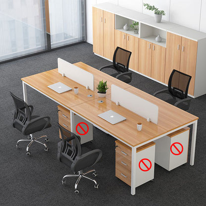 Simplified employee screen office desk and chair combination, freely configurable workstation