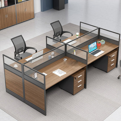 Simplified modern employee desk screen workstation office desk and chair combination