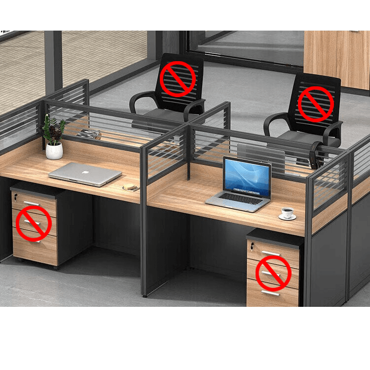 Freely configurable office desk, employee computer desk