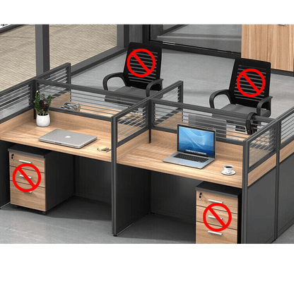 Freely configurable office desk, employee computer desk