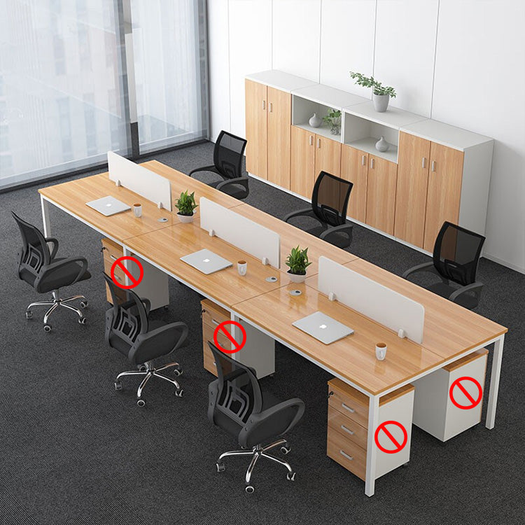 Simplified employee screen office desk and chair combination, freely configurable workstation