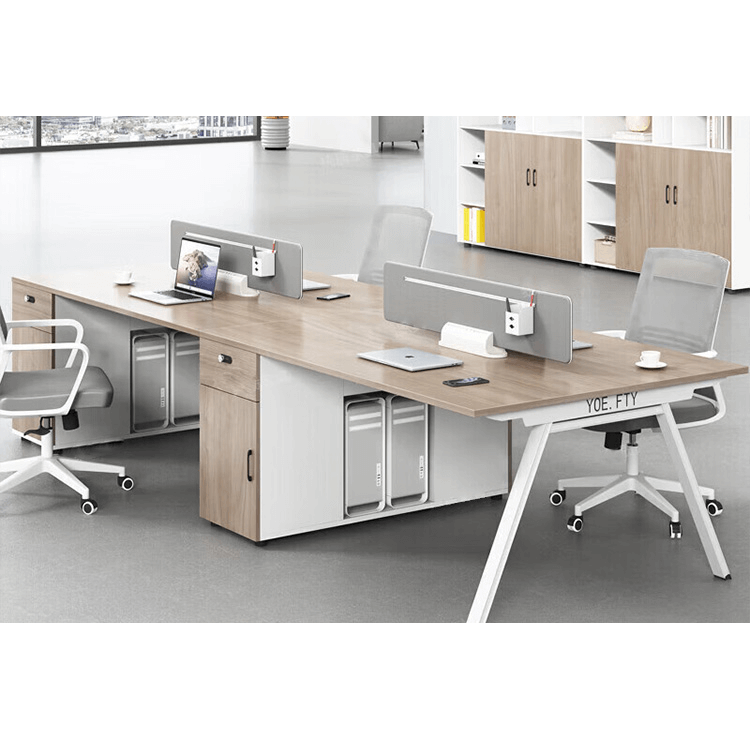 Office desk and chair combination, office card slot screen partition workstation