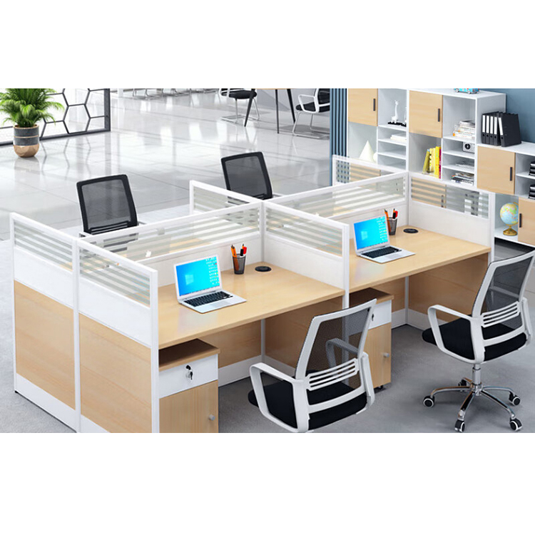 L shaped office desk computer desk, multiple combinations of staff office desk