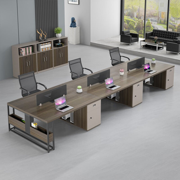 Commercial office desk and chair combination, with drawers for employee desk