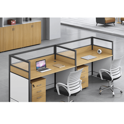 Modern multiple combination employee desk and computer desk, office desk and chair set