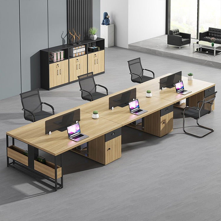 Commercial office desk and chair combination, with drawers for employee desk