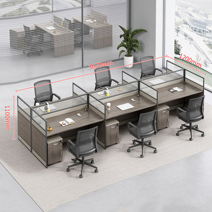 Thickened office desk, multiperson workstations, employee desk and chair set