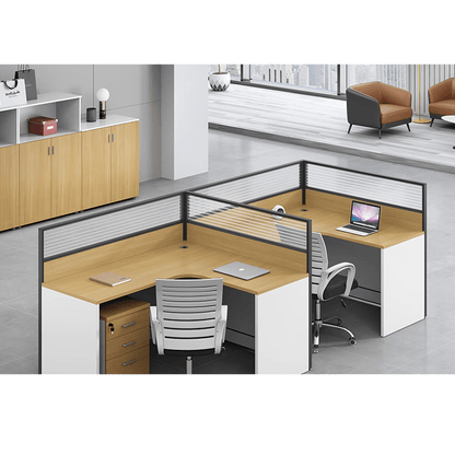 Modern multiple combination employee desk and computer desk, office desk and chair set