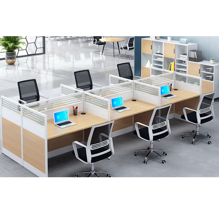 L shaped office desk computer desk, multiple combinations of staff office desk