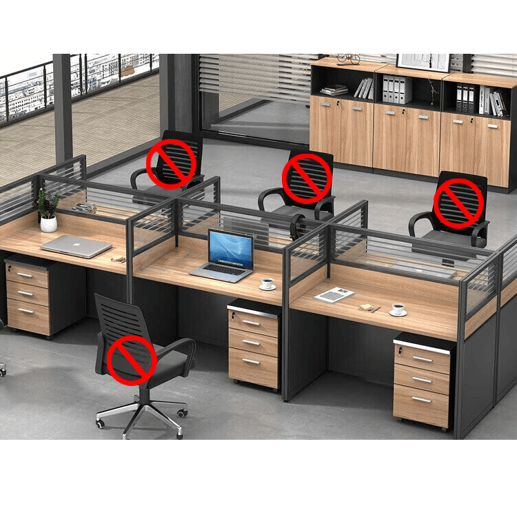 Freely configurable office desk, employee computer desk