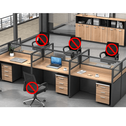 Freely configurable office desk, employee computer desk