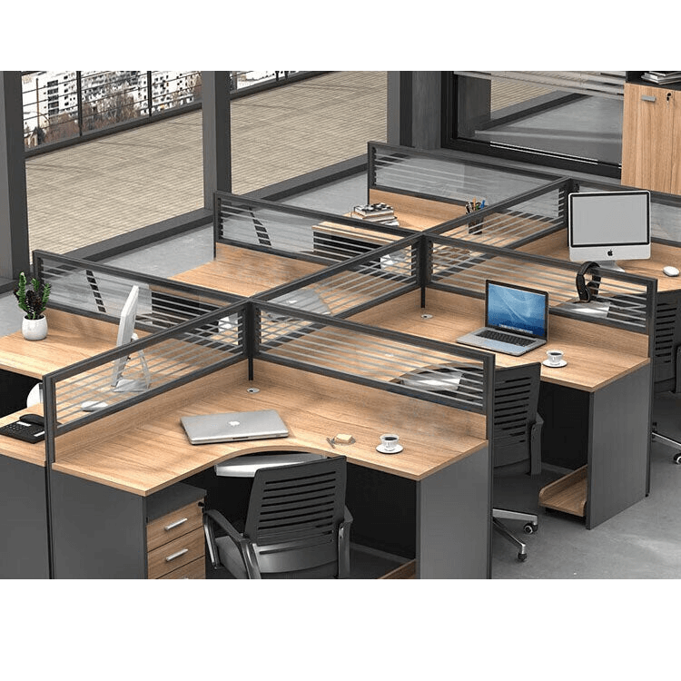 Freely configurable office desk, employee computer desk