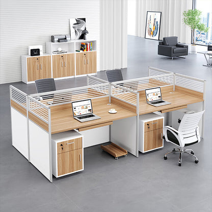 Simplified modern employee desk screen workstation office desk and chair combination