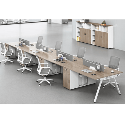 Office desk and chair combination, office card slot screen partition workstation