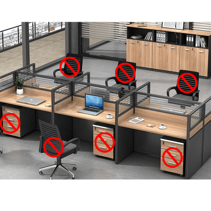 Freely configurable office desk, employee computer desk