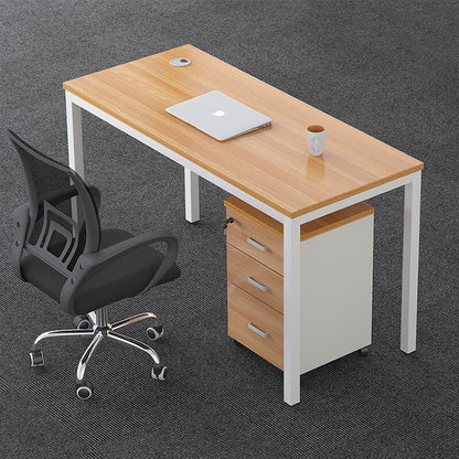 Simplified employee screen office desk and chair combination, freely configurable workstation