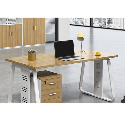 Office staff desk and chair combination with screen partition for employee desk and computer desk