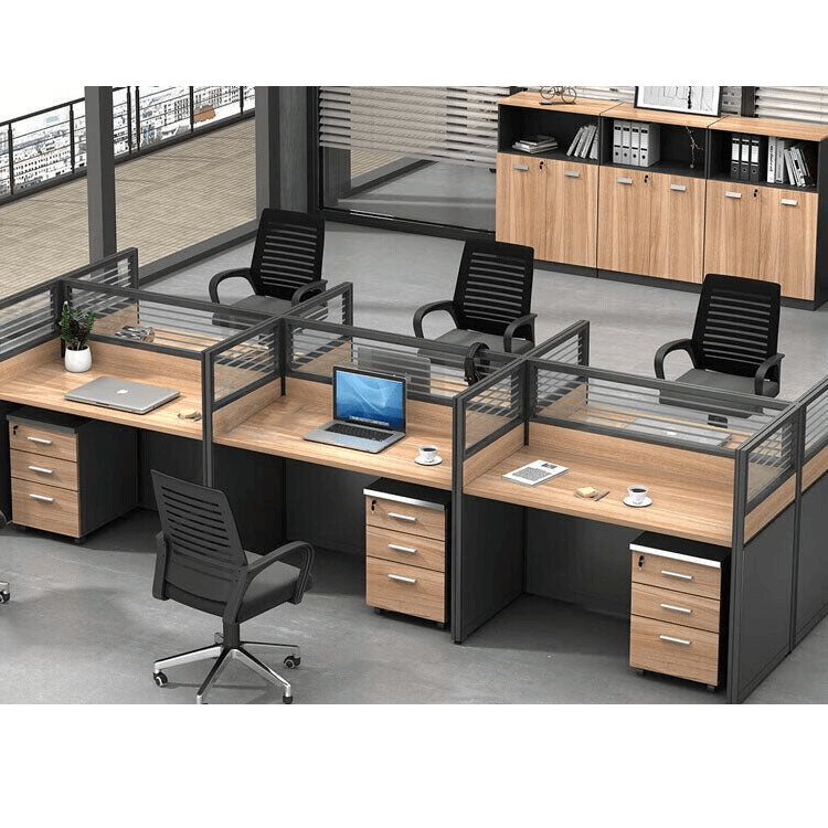 Freely configurable office desk, employee computer desk