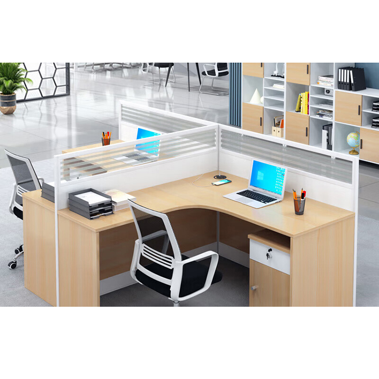 L shaped office desk computer desk, multiple combinations of staff office desk