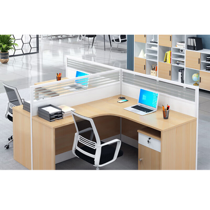 L shaped office desk computer desk, multiple combinations of staff office desk