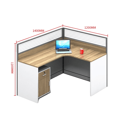 Creative curved employee desk, screen workstation, office desk and chair set