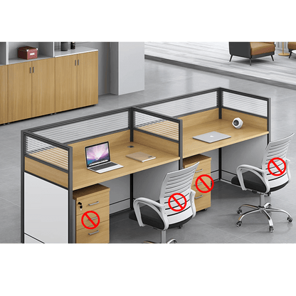 Modern multiple combination employee desk and computer desk, office desk and chair set