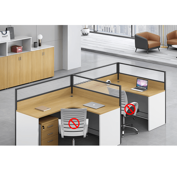 Modern multiple combination employee desk and computer desk, office desk and chair set