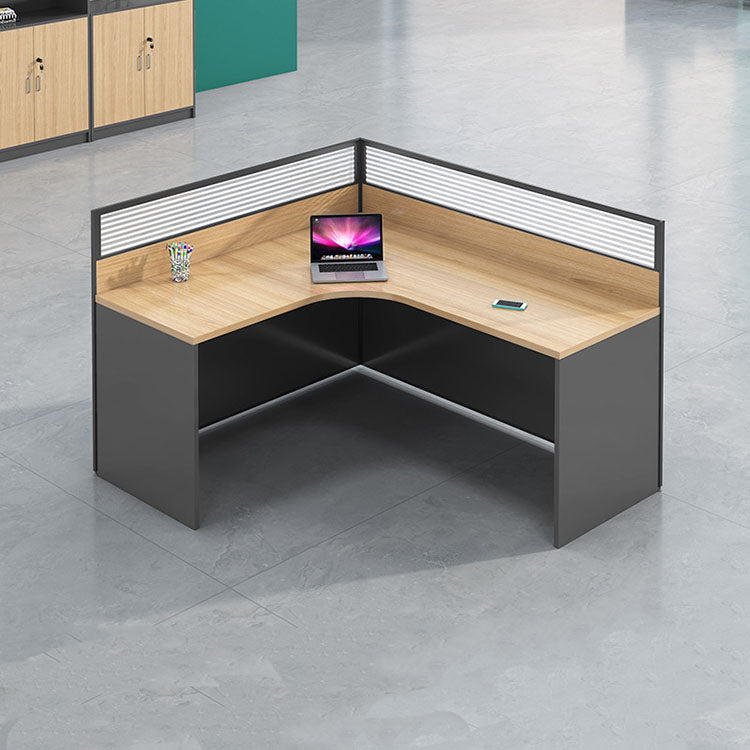 Curved surface office desk employee desk computer desk and chair combination