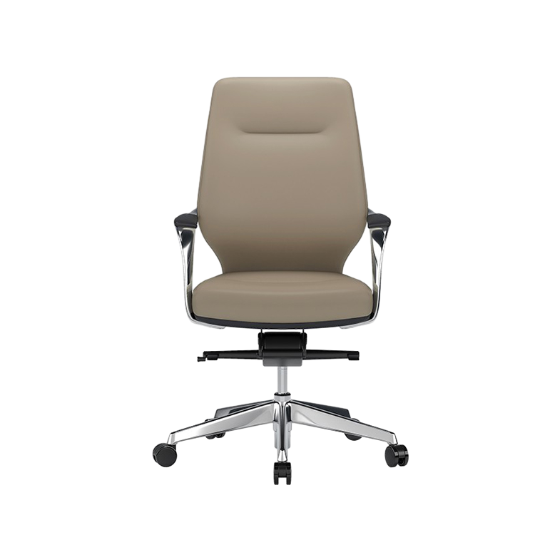 Leather Office Chair Made of Aluminum Alloy and Leather