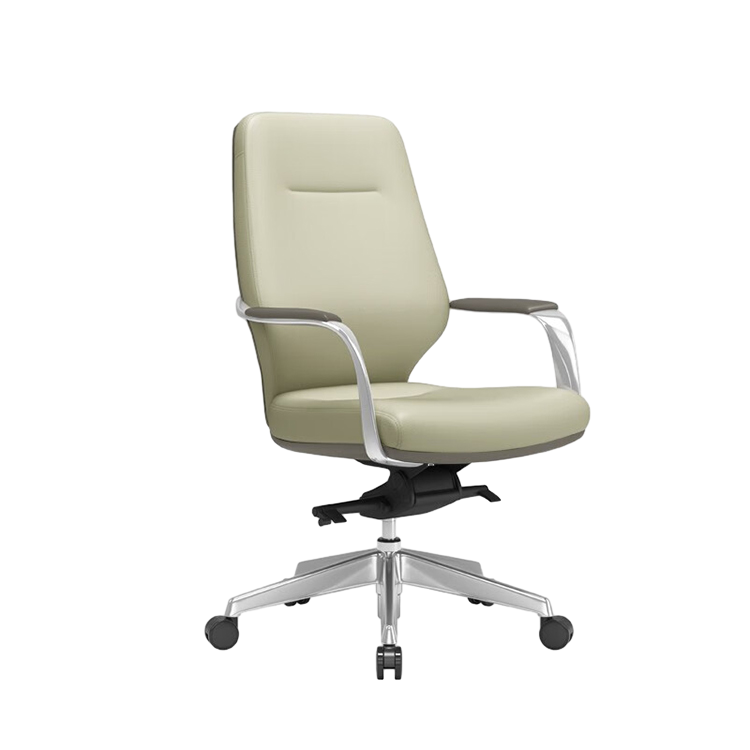 Leather Office Chair Made of Aluminum Alloy and Leather