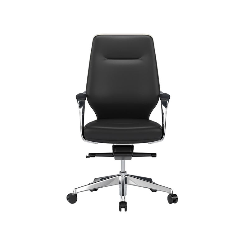 Leather Office Chair Made of Aluminum Alloy and Leather