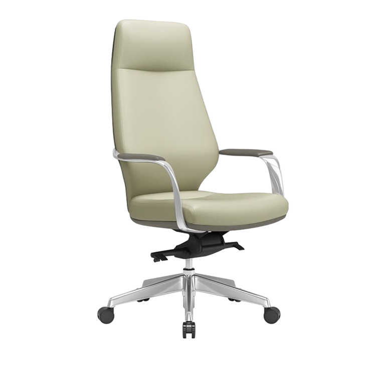 Leather Office Chair Made of Aluminum Alloy and Leather