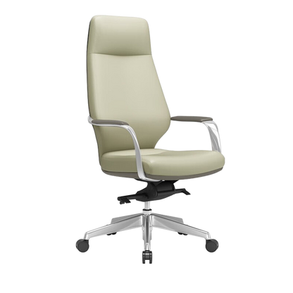 Leather Office Chair Made of Aluminum Alloy and Leather