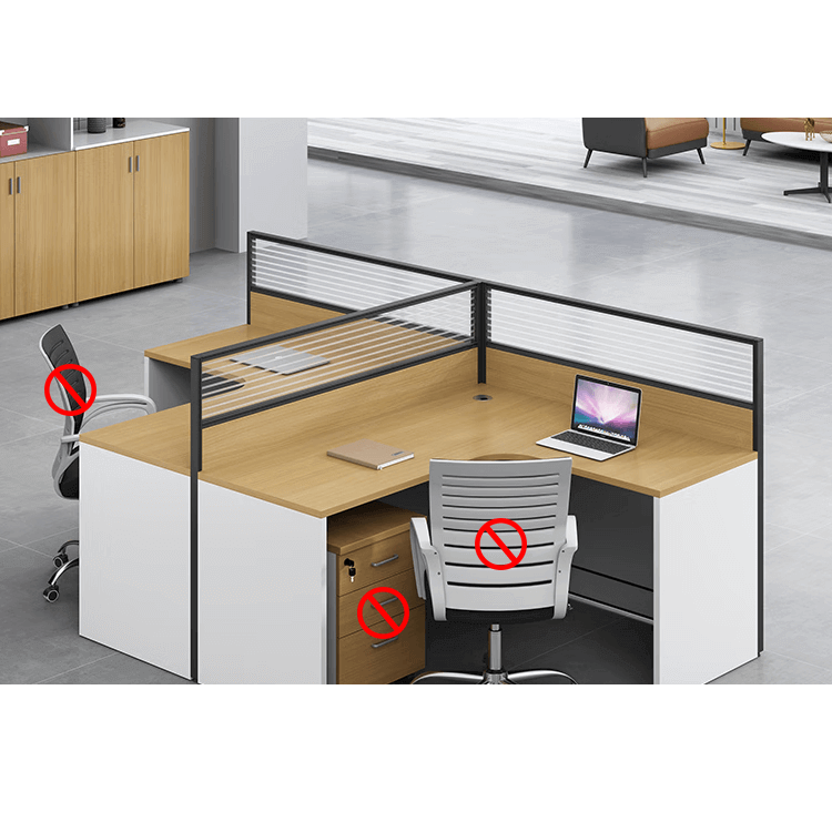 Modern multiple combination employee desk and computer desk, office desk and chair set