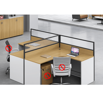 Modern multiple combination employee desk and computer desk, office desk and chair set