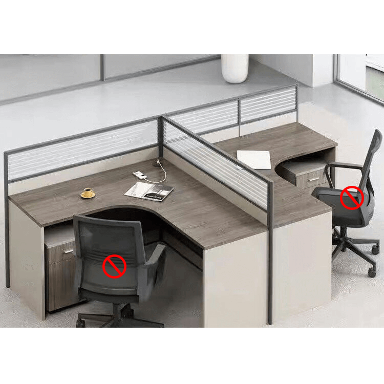 Thickened office desk, multiperson workstations, employee desk and chair set