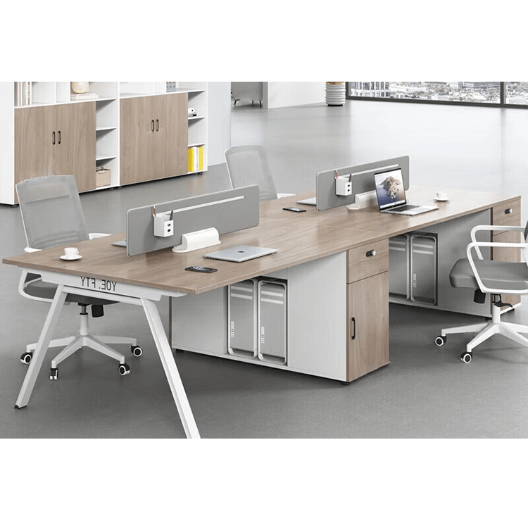 Office desk and chair combination, office card slot screen partition workstation