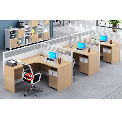 L shaped office desk computer desk, multiple combinations of staff office desk