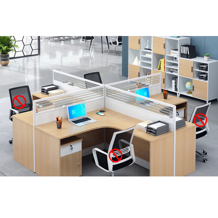 L shaped office desk computer desk, multiple combinations of staff office desk