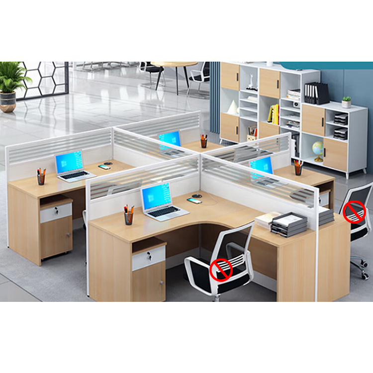 L shaped office desk computer desk, multiple combinations of staff office desk