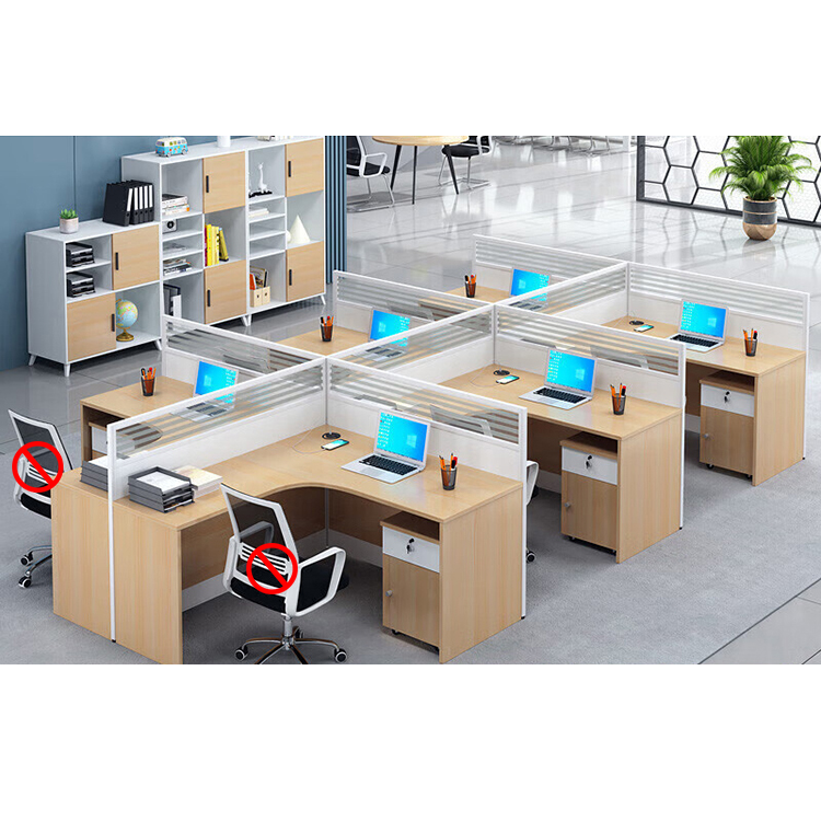 L shaped office desk computer desk, multiple combinations of staff office desk