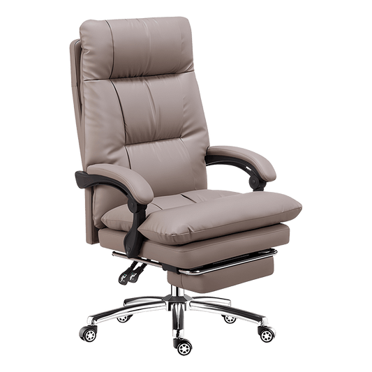 Modern Minimalist Genuine Leather Lunch Chair Executive Chair