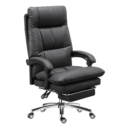 Modern Minimalist Genuine Leather Lunch Chair Executive Chair