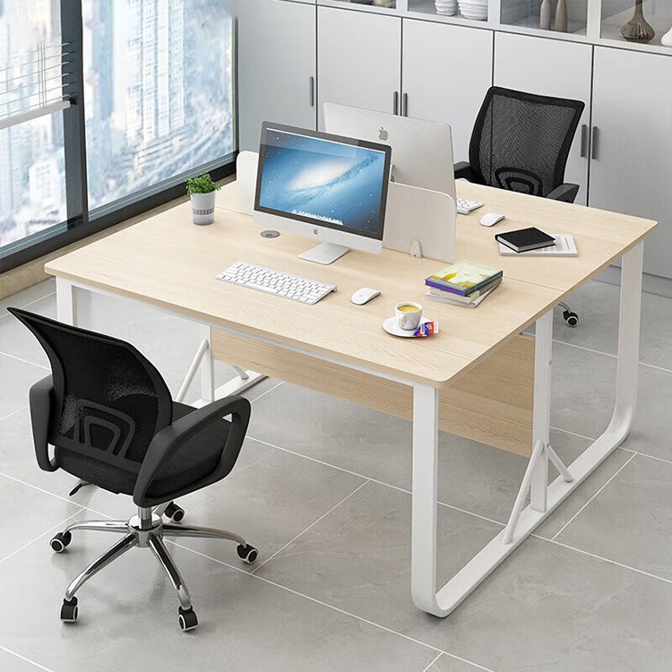 Simplified bold steel frame desk computer desk office employee desk