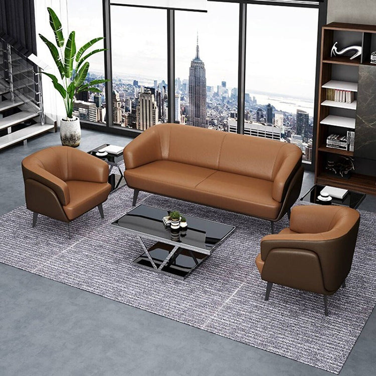 Simplified modern office sofa, creative sofa, new model business reception sofa, leather