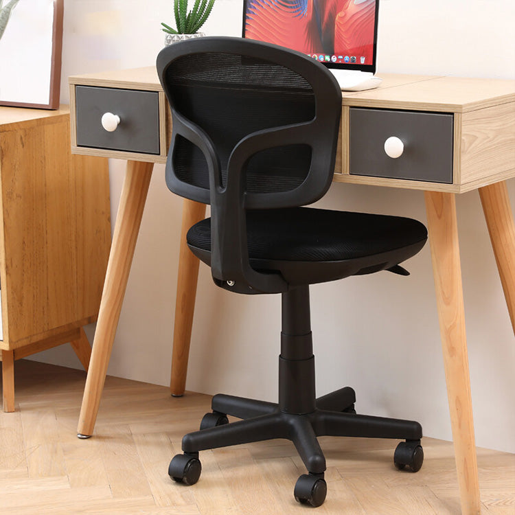 Small Swivel Learning Chair Office Chair without Armrest