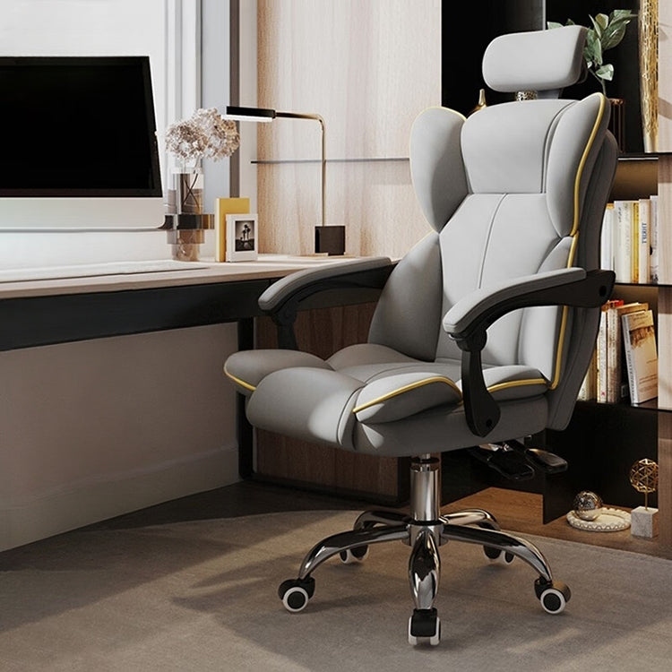 Light Luxury Ergonomic Executive Chair with Footrest